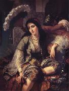 Ange Tissier Algerian Woman and her slave China oil painting reproduction